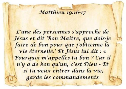 Matthieu 19 16 17